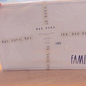 NWT Rae Dunn Set of 4 embroidered placemat Family